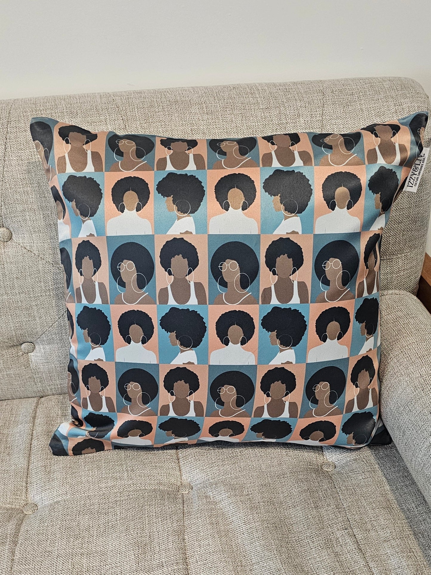 Afro Beauty Decorative Pillow Covers