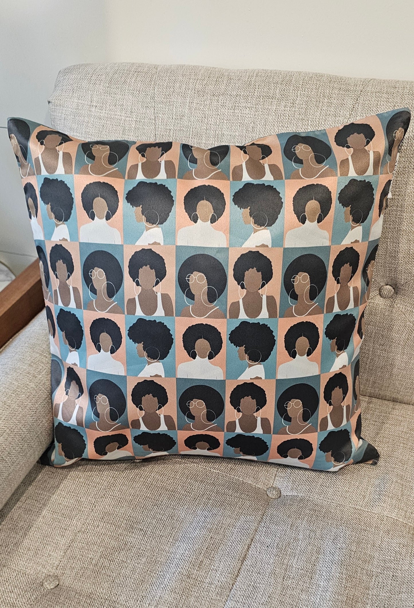 Afro Beauty Decorative Pillow Covers