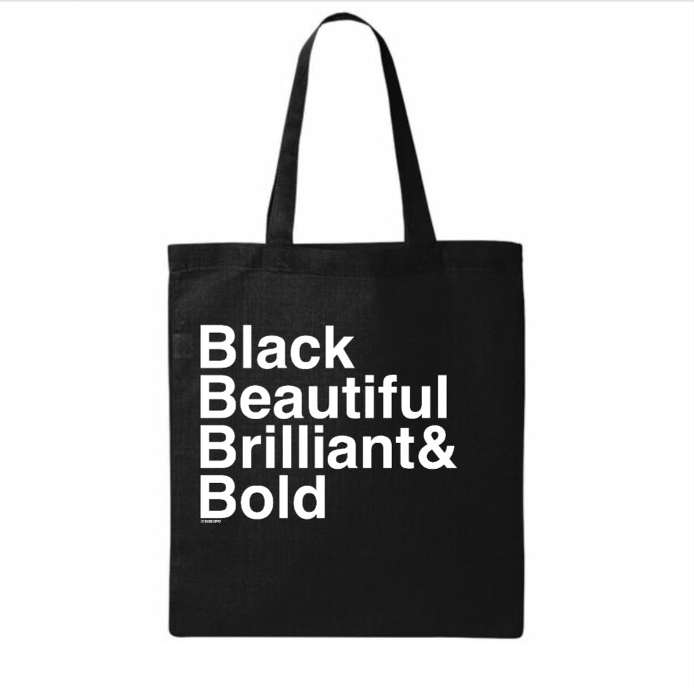 Black, Beautiful, Brilliant & Bold Tote Bag