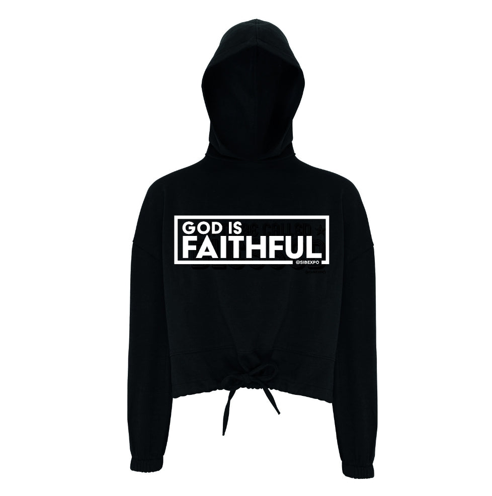 God is Faithful Cropped Jogger Hoodie
