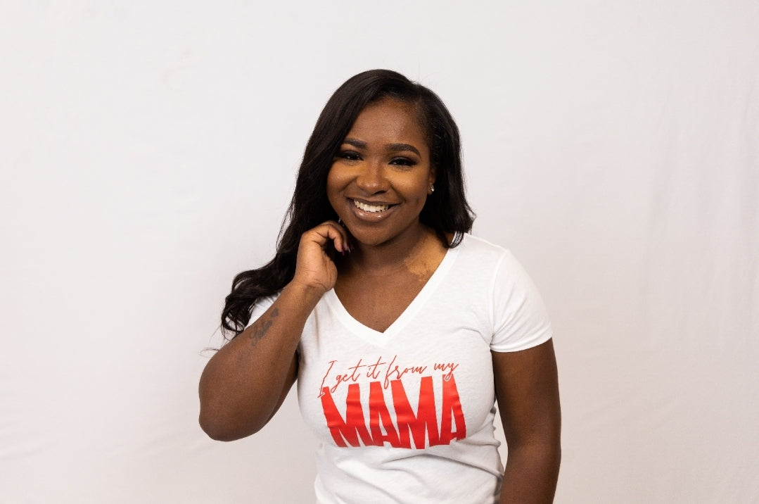 I Get it From My Mama - Women's Fitted Tee
