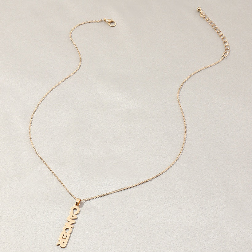 Vertical Zodiac Necklace