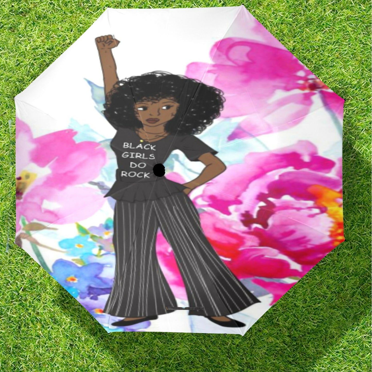 Large Black Girls Do Rock Umbrella