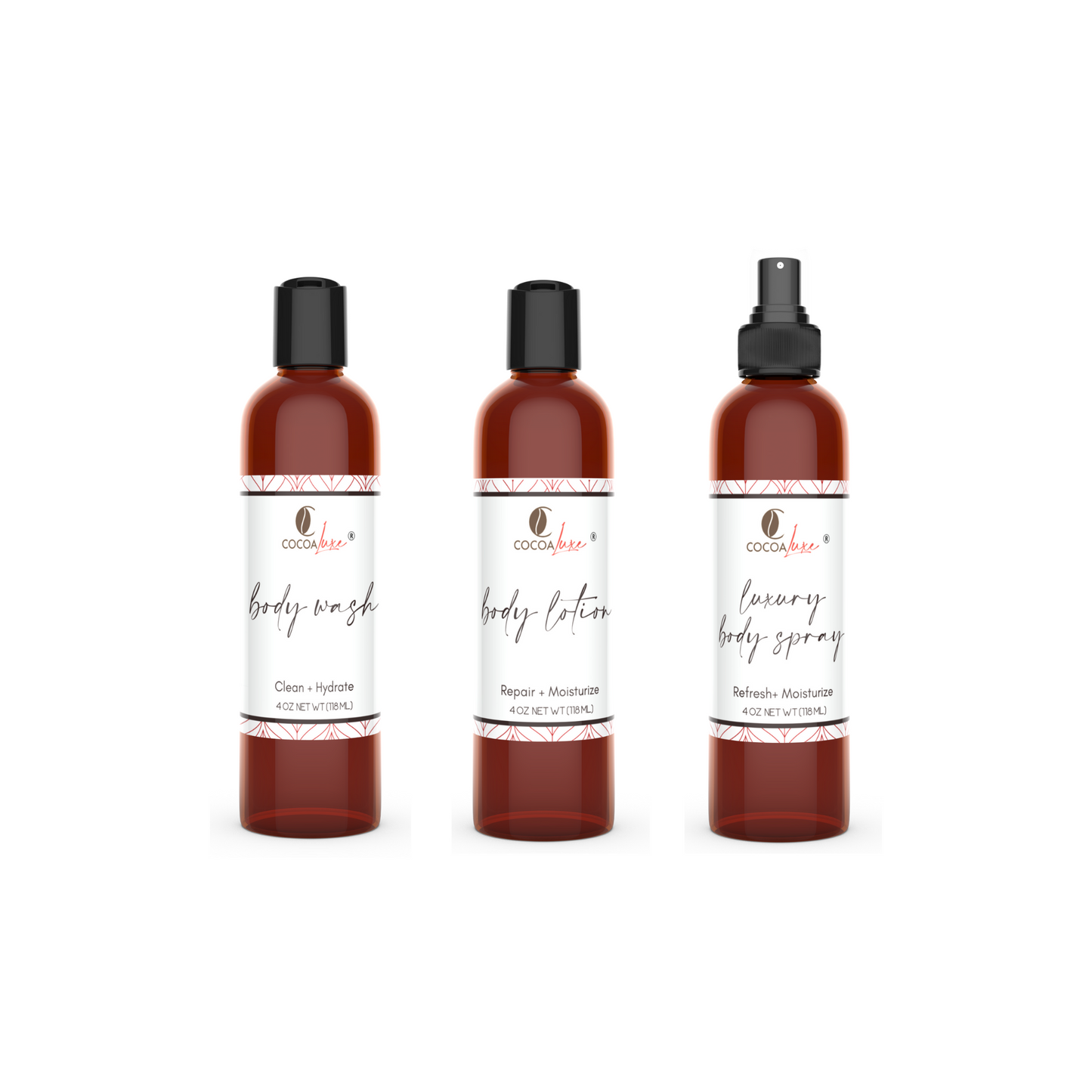 Bath Bundle: Body Wash, Body Lotion and Body Spray (4 oz Each)
