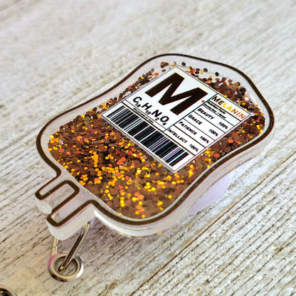 Melanin in Glitter IV Badge Reel