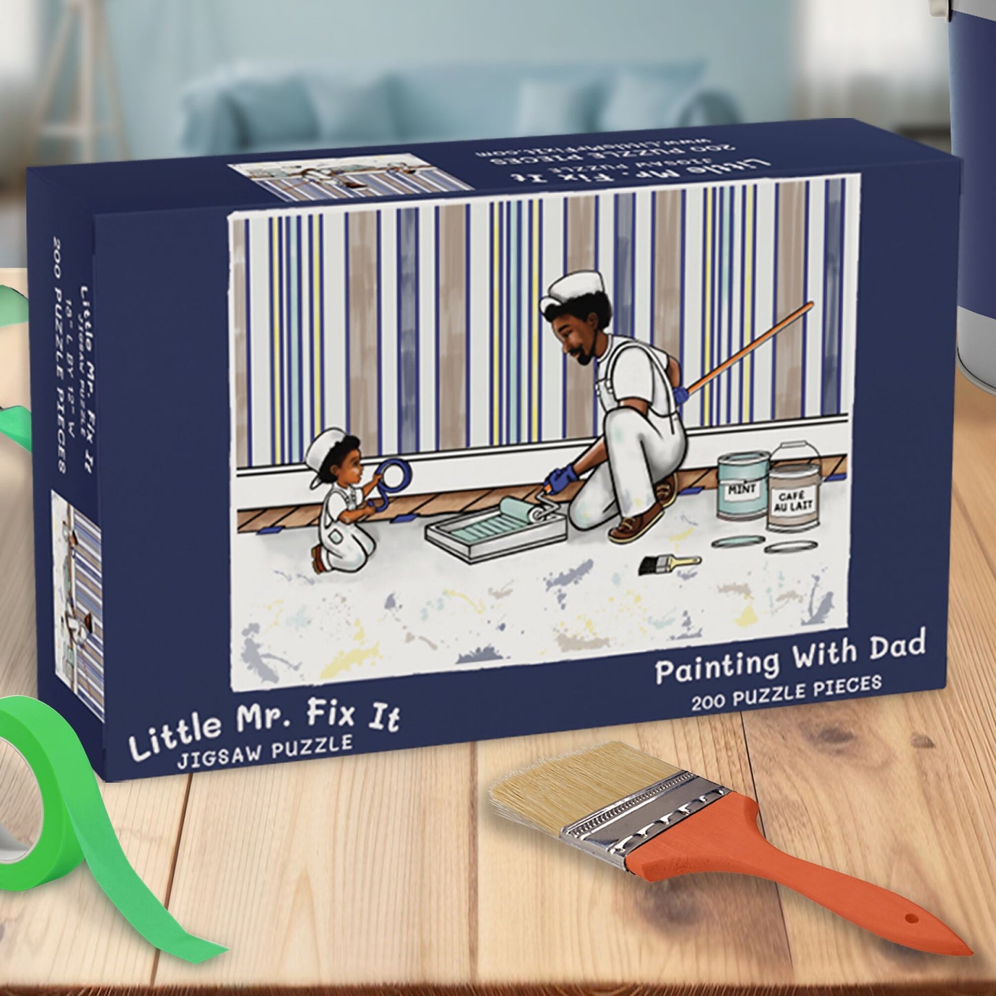 Little Mr. Fix It Jigsaw Puzzle, Painting With Dad