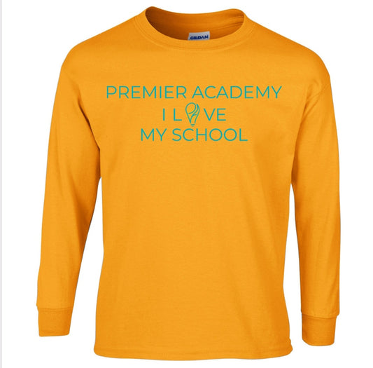 I Love My School - Adult Long-Sleeve Tee