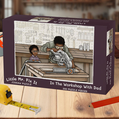 Little Mr. Fix It Jigsaw Puzzle, In The Workshop With Dad