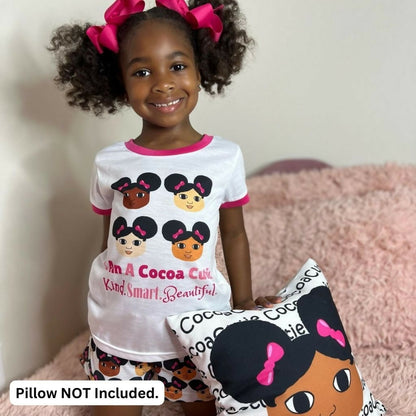 Cocoa Cutie Afro Puffs Affirmation Kid's Three-Piece Pajamas