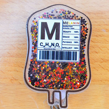 Melanin in Glitter IV Badge Reel