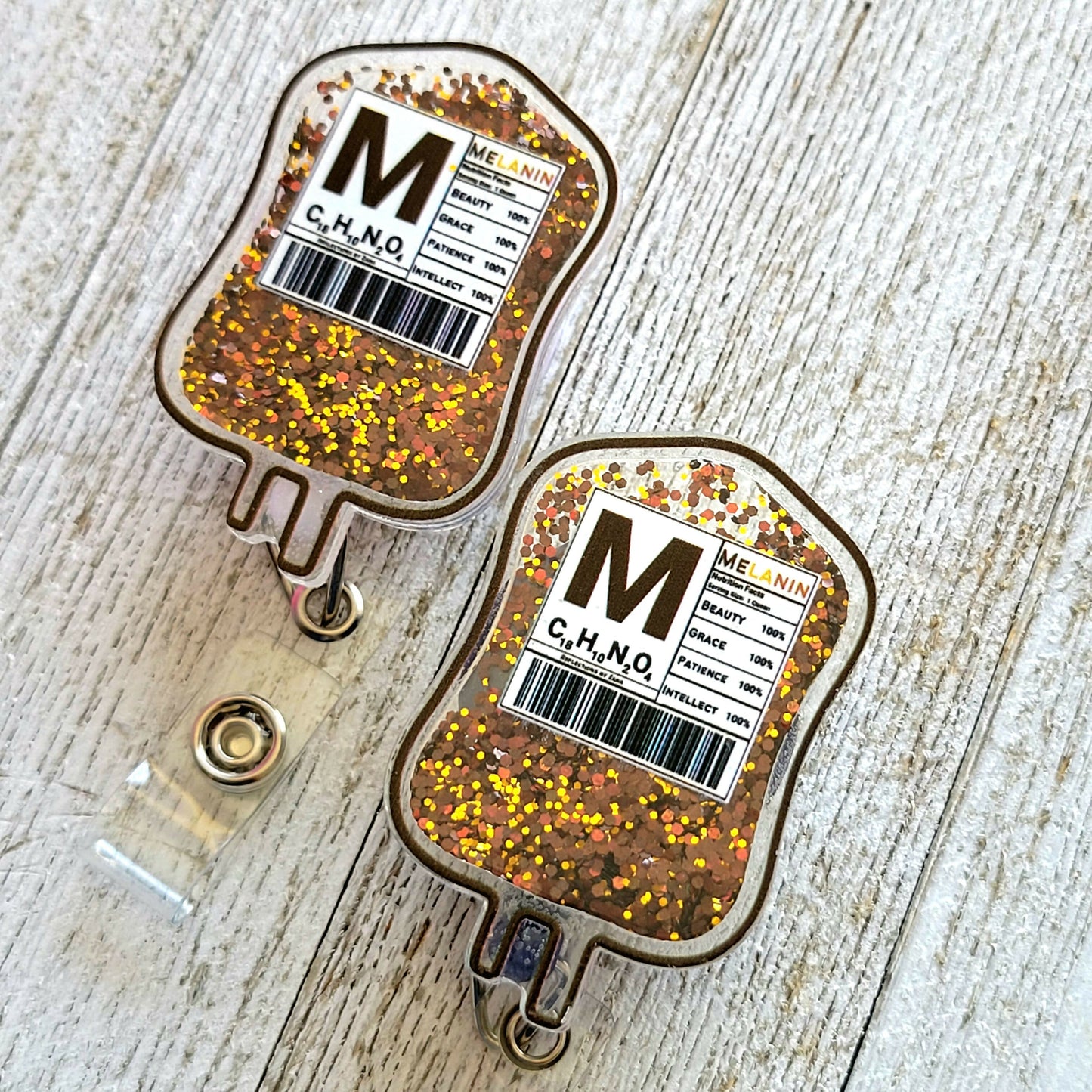 Melanin in Glitter IV Badge Reel