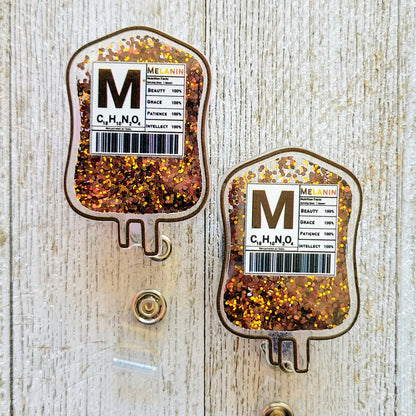 Melanin in Glitter IV Badge Reel