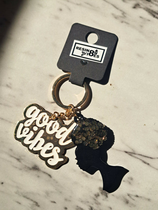 Resin8vibes "Good Vibes" Keychains