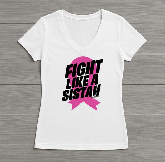 Clearance - Fight Like a Sistah Women's Tee - Breast Cancer Awareness