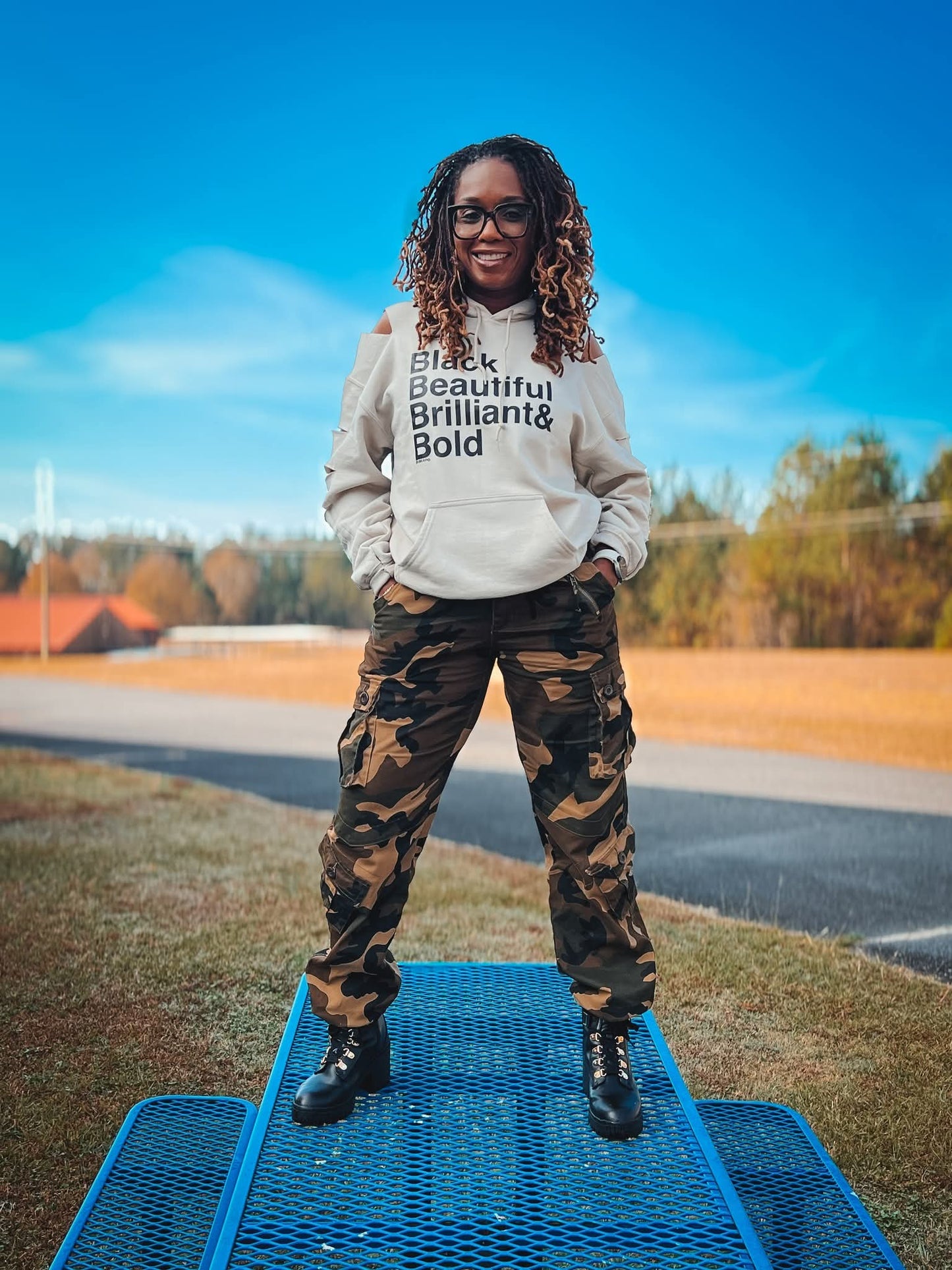 Limited Edition Black, Beautiful, Brilliant & Bold Hoodie - Tan