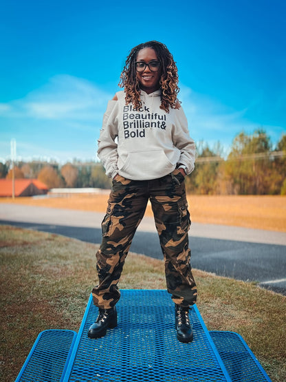 Limited Edition Black, Beautiful, Brilliant & Bold Hoodie - Tan