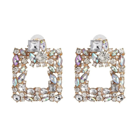 Imagine Iridescent Rhinestone Earrings