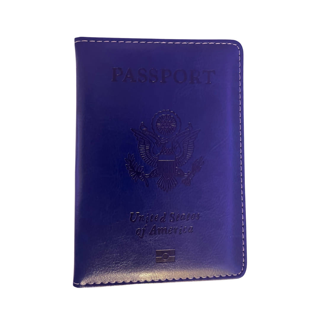 The Trendy Clutch Passport Holder- Navy Blue Matte