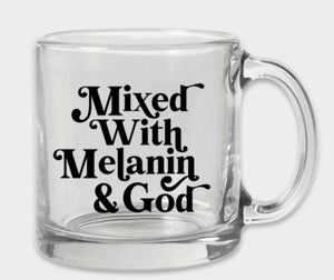 Melanin & God Glass Coffee Mug