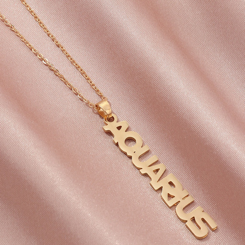 Vertical Zodiac Necklace