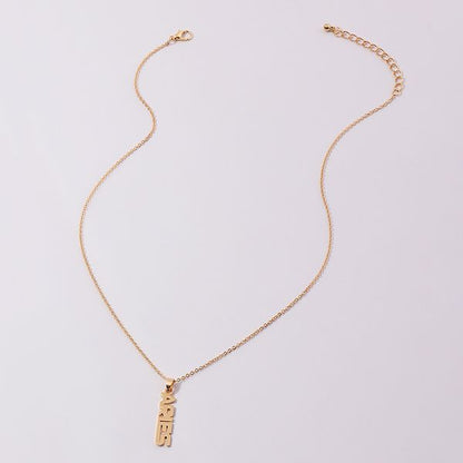 Vertical Zodiac Necklace