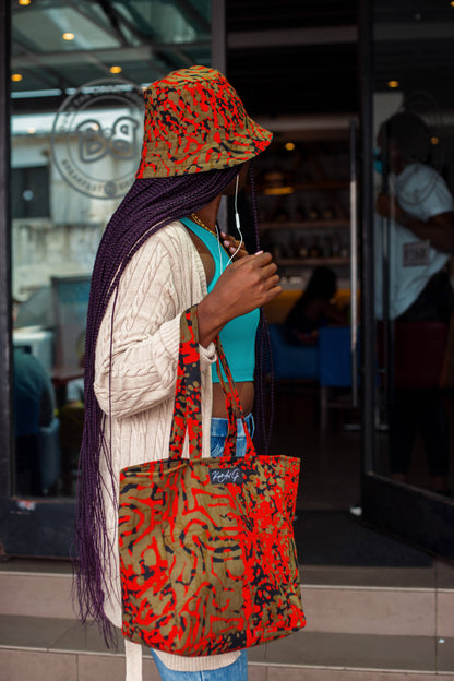 Aisha and Makossa Reversible Bucket Hat