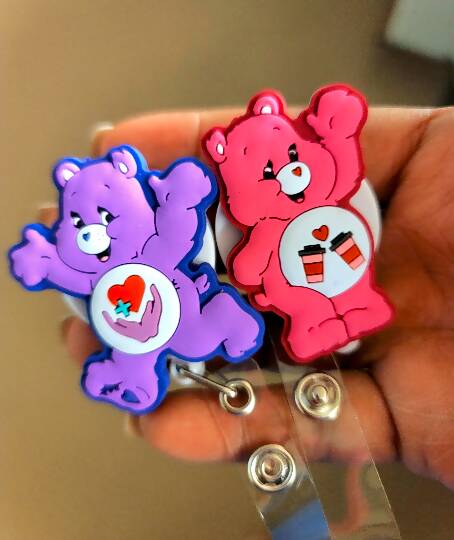 Pink Health Care Bears ID Badge