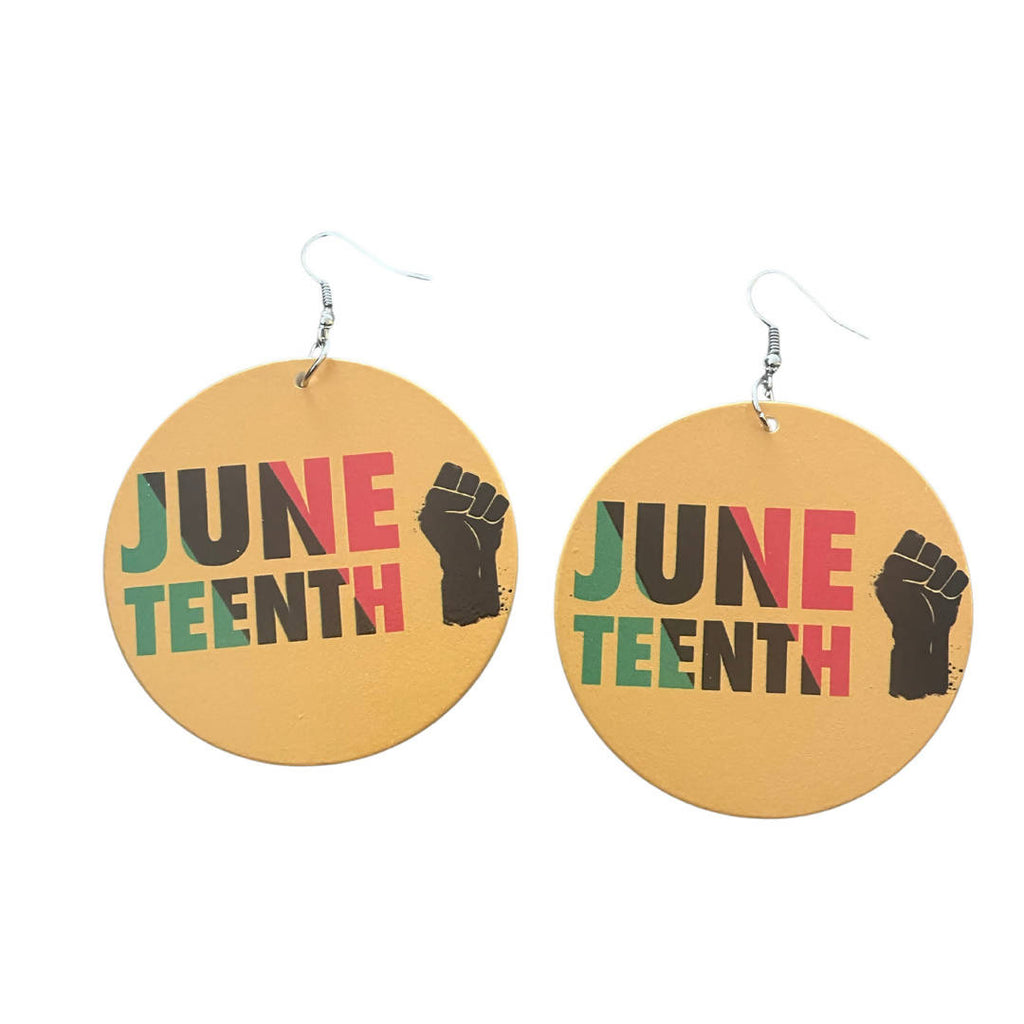 The Trendy Clutch JuneTeenth Earrings - Yellow