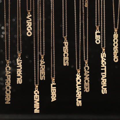 Vertical Zodiac Necklace