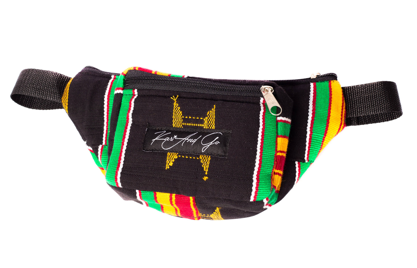 Black Kente Woven Fanny Pack