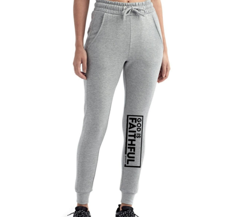 God is Faithful Fitted Jogger Pants