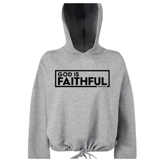 God is Faithful Cropped Jogger Hoodie