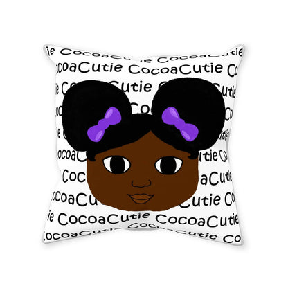 Cocoa Cutie Afro Puffs 14in Throw Pillow