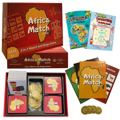 The Africa Match 2-in- Memory and Bingo Game