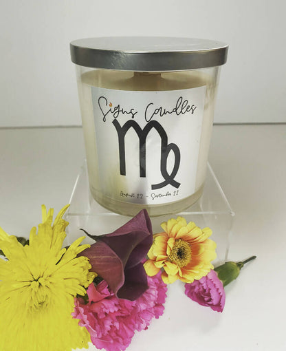 Virgo Zodiac Sign Candle