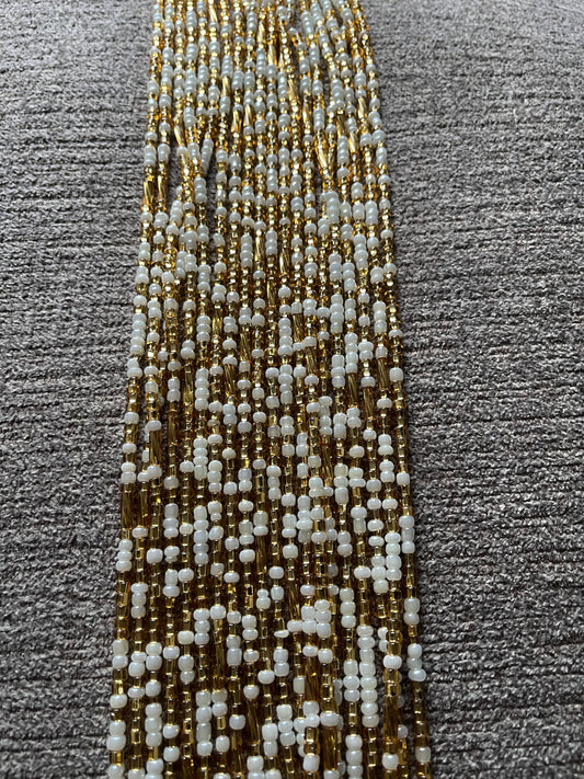 Pearl and Gold waistbeads