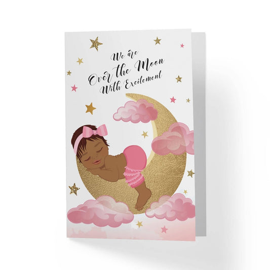 Girl Baby Shower Greeting Card