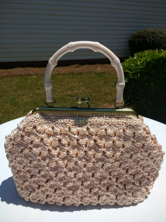 Pink Dinner Crochet Bag