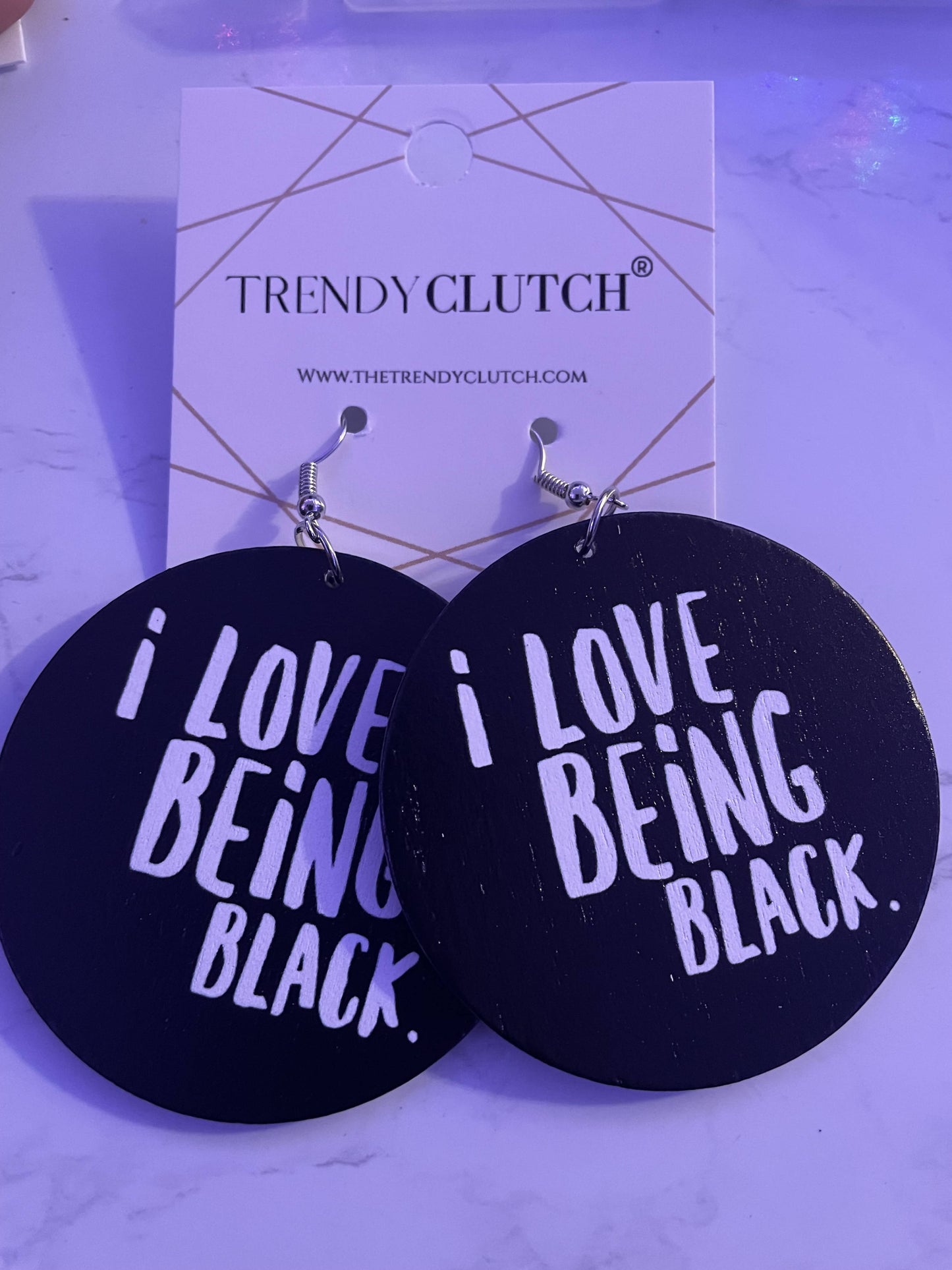 The Trendy Clutch Love Black Earrings