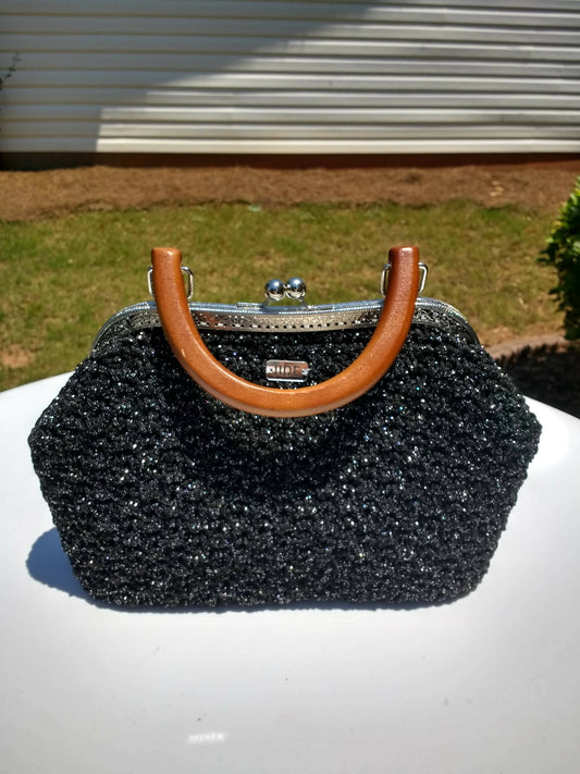 Black Dinner Bag Crochet
