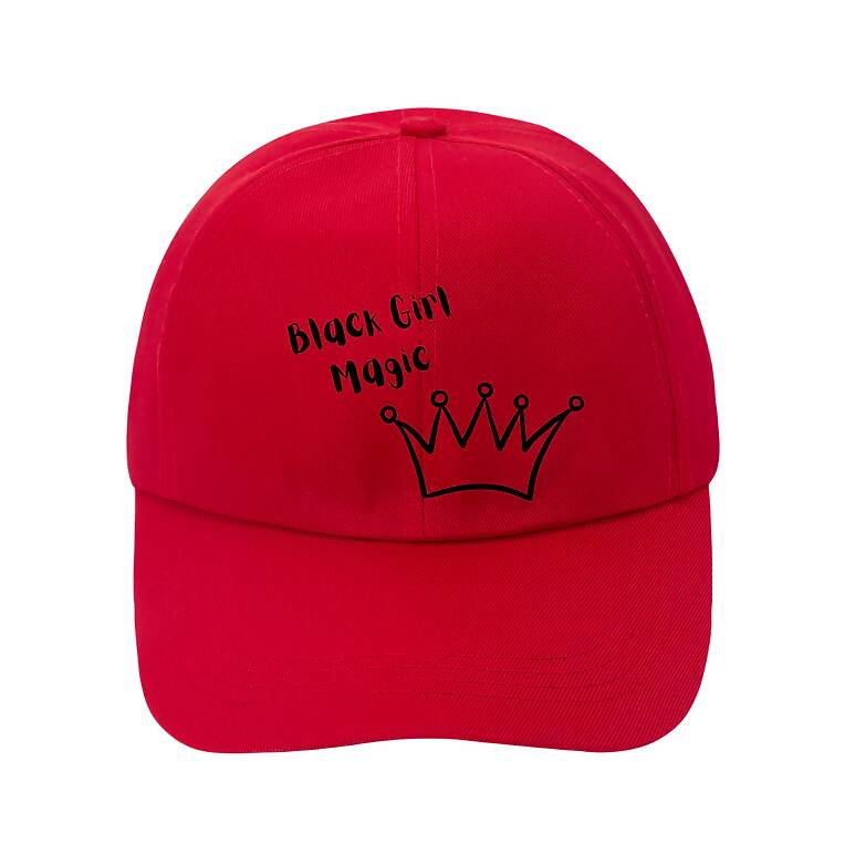 Red Black Girl Magic Crown Cap