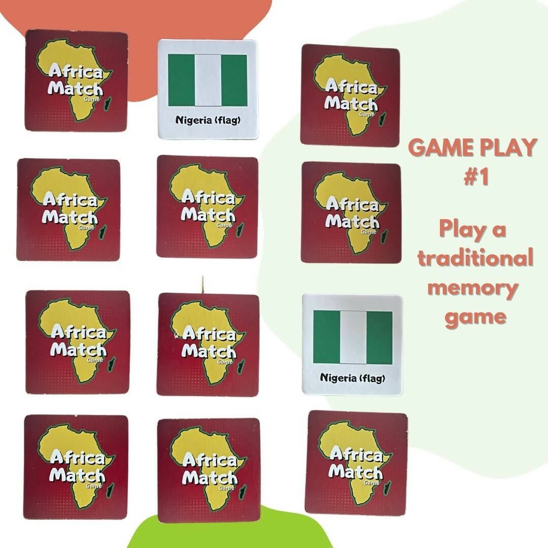 The Africa Match 2-in- Memory and Bingo Game