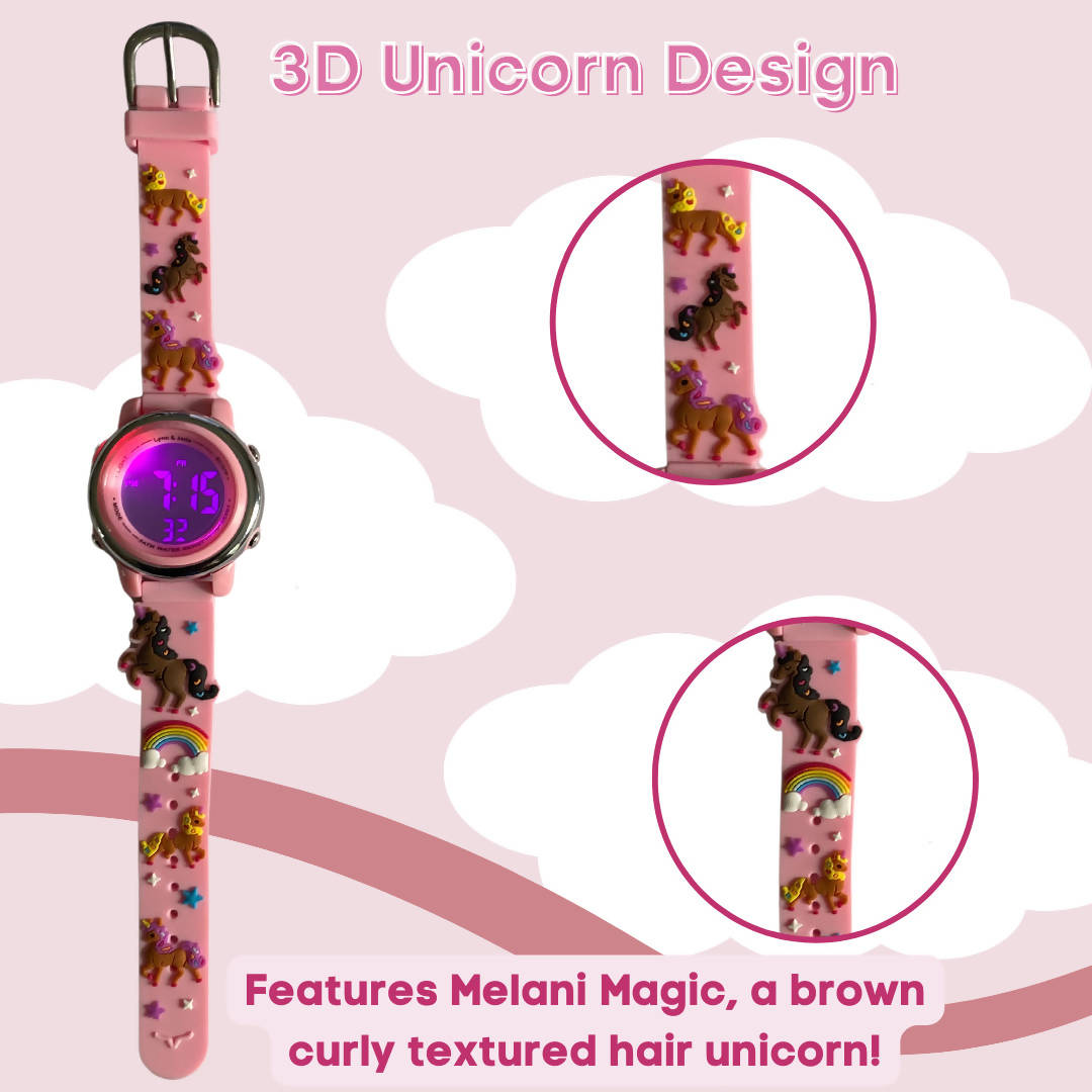 Melani Magic and Friends Unicorn Digital and Analog 3D Watches