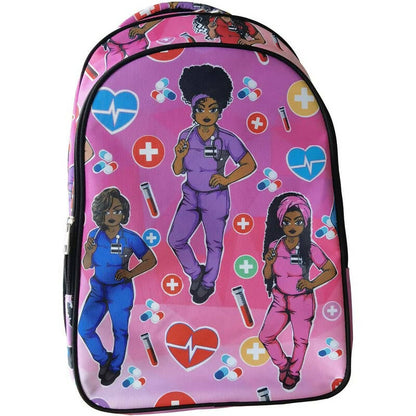 Pink Nurse Designed Work Backpack